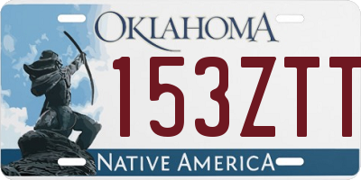 OK license plate 153ZTT