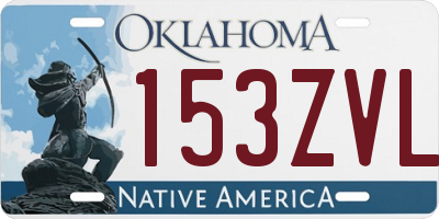 OK license plate 153ZVL