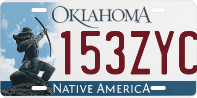 OK license plate 153ZYC