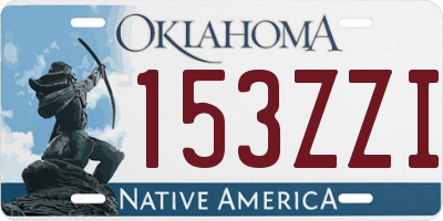 OK license plate 153ZZI