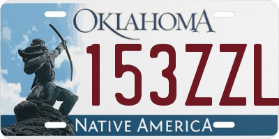 OK license plate 153ZZL