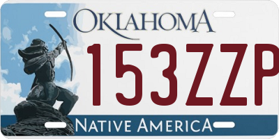 OK license plate 153ZZP