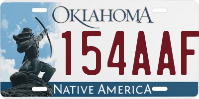 OK license plate 154AAF