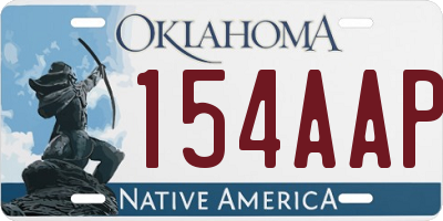 OK license plate 154AAP