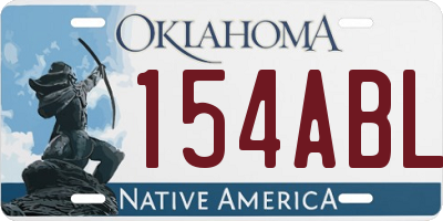 OK license plate 154ABL