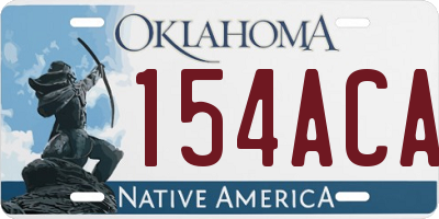 OK license plate 154ACA