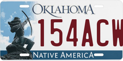 OK license plate 154ACW