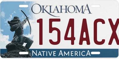 OK license plate 154ACX