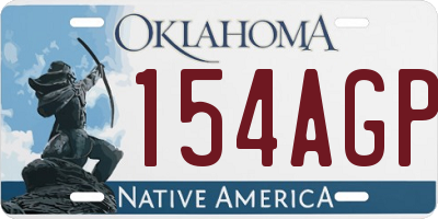 OK license plate 154AGP