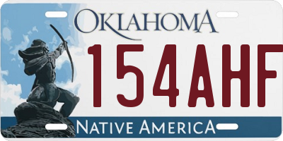 OK license plate 154AHF