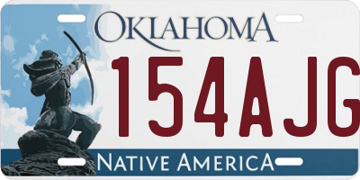 OK license plate 154AJG