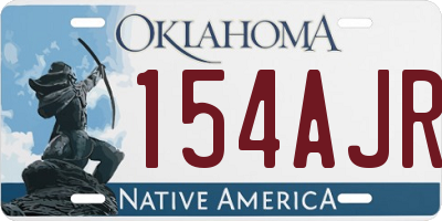 OK license plate 154AJR