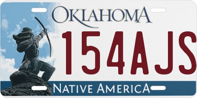 OK license plate 154AJS