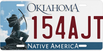 OK license plate 154AJT