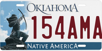 OK license plate 154AMA