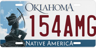 OK license plate 154AMG