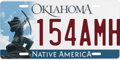 OK license plate 154AMH