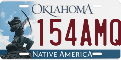 OK license plate 154AMQ