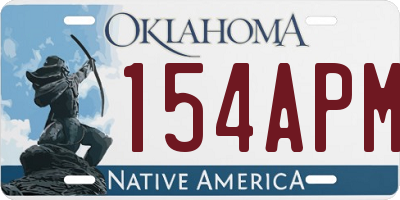 OK license plate 154APM