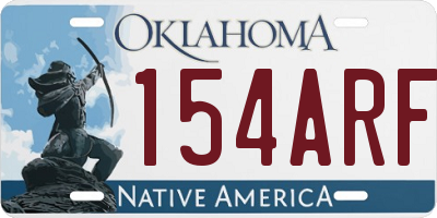 OK license plate 154ARF