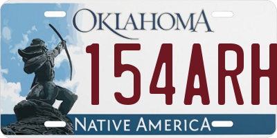 OK license plate 154ARH