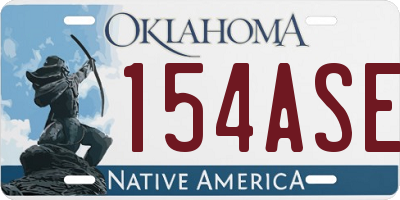 OK license plate 154ASE