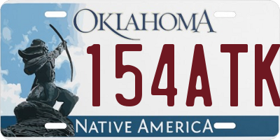 OK license plate 154ATK