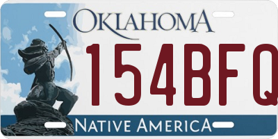 OK license plate 154BFQ