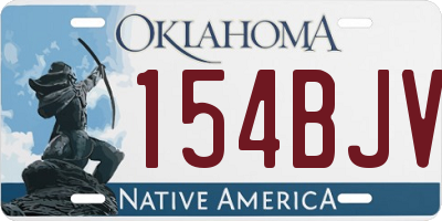 OK license plate 154BJV