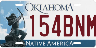 OK license plate 154BNM