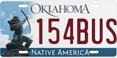 OK license plate 154BUS