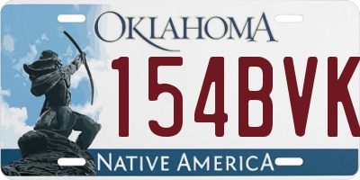 OK license plate 154BVK