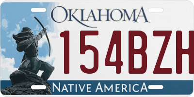 OK license plate 154BZH