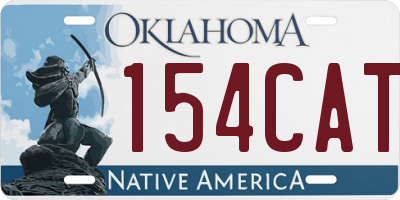 OK license plate 154CAT