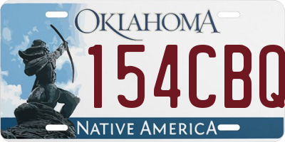 OK license plate 154CBQ