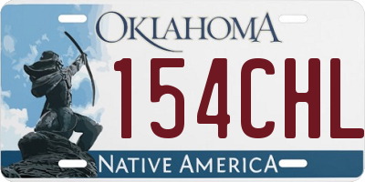 OK license plate 154CHL