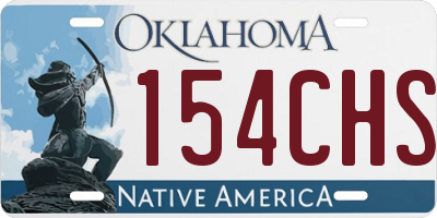 OK license plate 154CHS