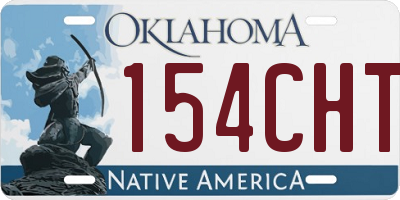 OK license plate 154CHT