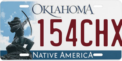 OK license plate 154CHX