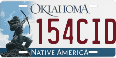 OK license plate 154CID