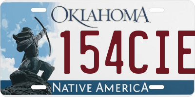 OK license plate 154CIE
