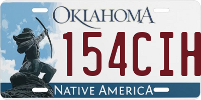 OK license plate 154CIH