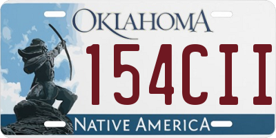 OK license plate 154CII