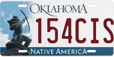 OK license plate 154CIS