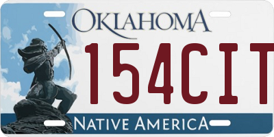 OK license plate 154CIT