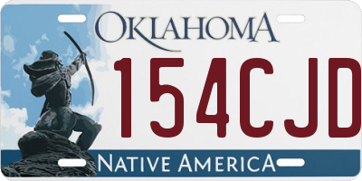 OK license plate 154CJD
