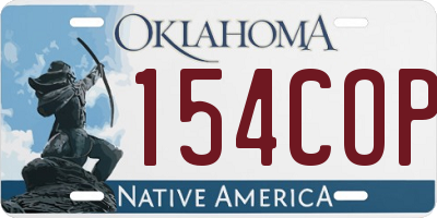 OK license plate 154COP