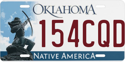 OK license plate 154CQD