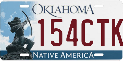 OK license plate 154CTK