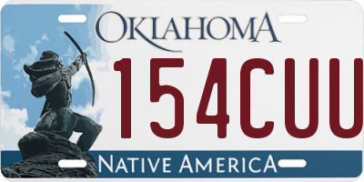 OK license plate 154CUU